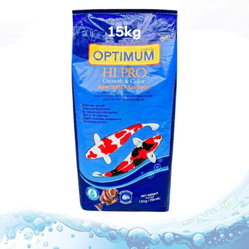 Optimum Hi Pro Growth And Color 15KG, Packaging Type: Packet (small pellets)
