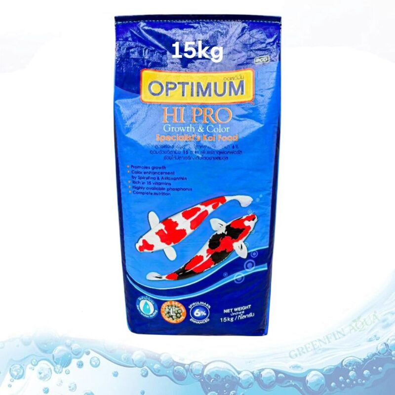 Optimum Hi Pro Growth And Color 15KG, Packaging Type: Packet (large pellet)