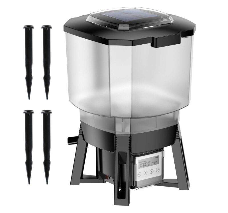 SunSun CFF-212 Automatic Fish Feeder for Garden Ponds 12l Tank Solar-Powered Auto Feeder for 1 to 6 Feedings per Day, Suitable for Pellets from 3-8 mm Size - Image 5