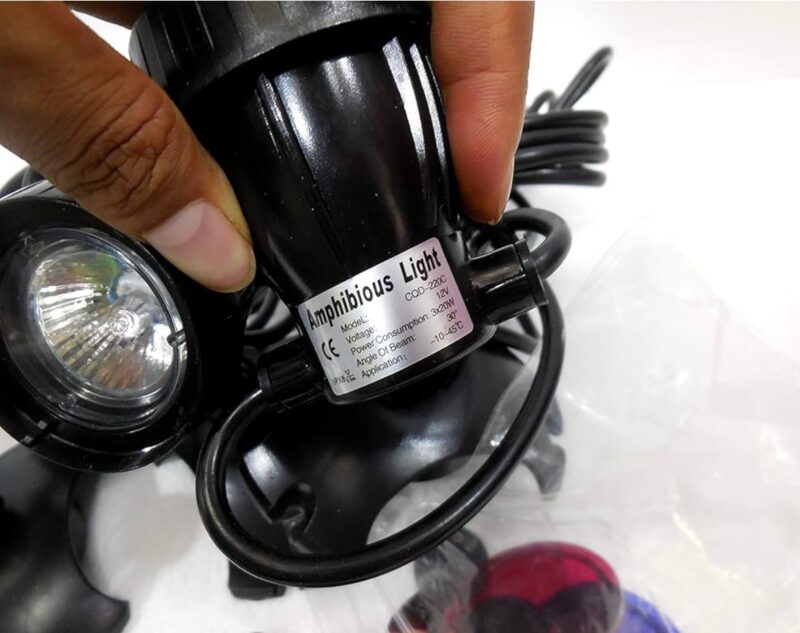 CQD-220C 3x20W Light Set with Colour Option Cover for Aquariums Ponds. Pond Light Fountain Light Aquarium Light Submersible Light - Image 3
