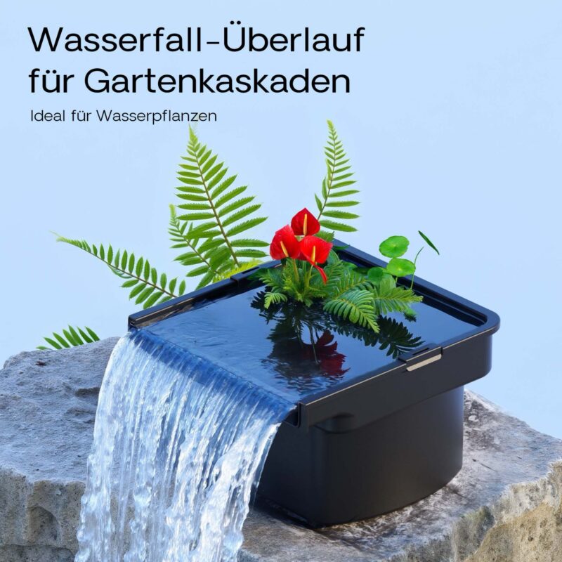 Sun Sun CWF-400 Waterfall Spillway with Filter, 14000 l/h Flow, 400 mm Blade, Creates Natural Waterfalls for Ponds and Outdoor Spaces, Filter Media Included - Image 5