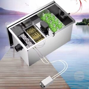 Sunsun CNF-400 Stainless Steel Premium Bio Pond Filter UVC 18W up to 10000l for Fish Koi Pond.