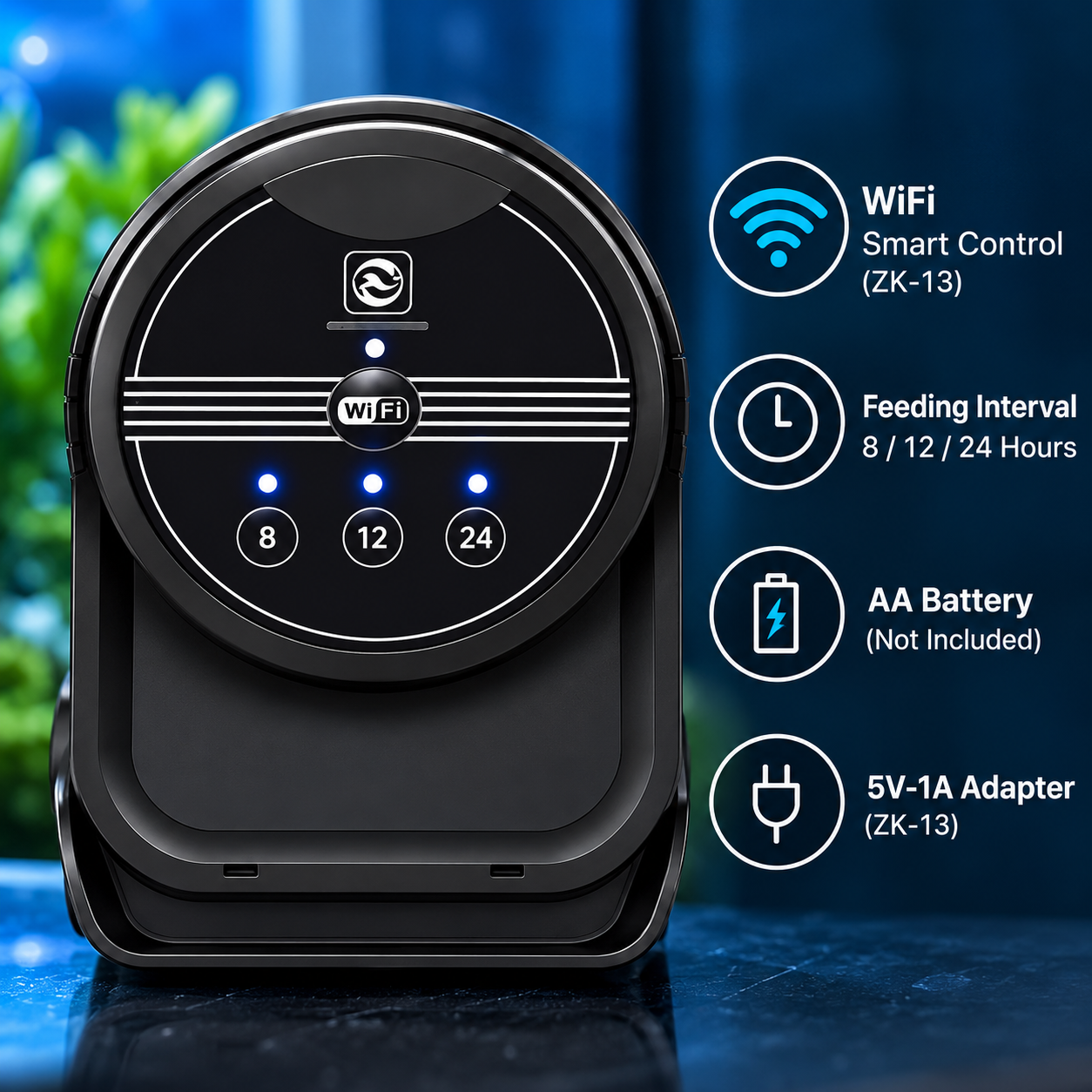 SunSun ZK series intelligent automatic feeder ZK-13 Intelligent Automatic Feeder for aquariums/fish tanks - Image 3