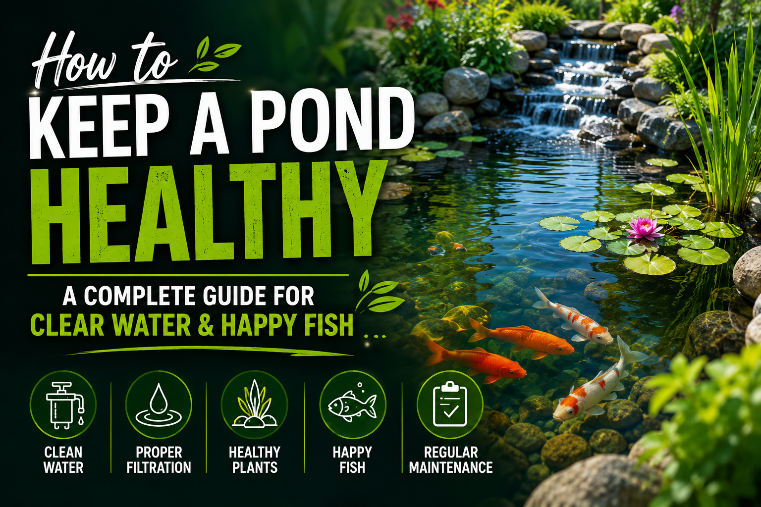 how to keep healthy a pond