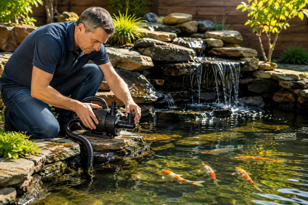 Best pond pump for waterfalls installed in a koi pond