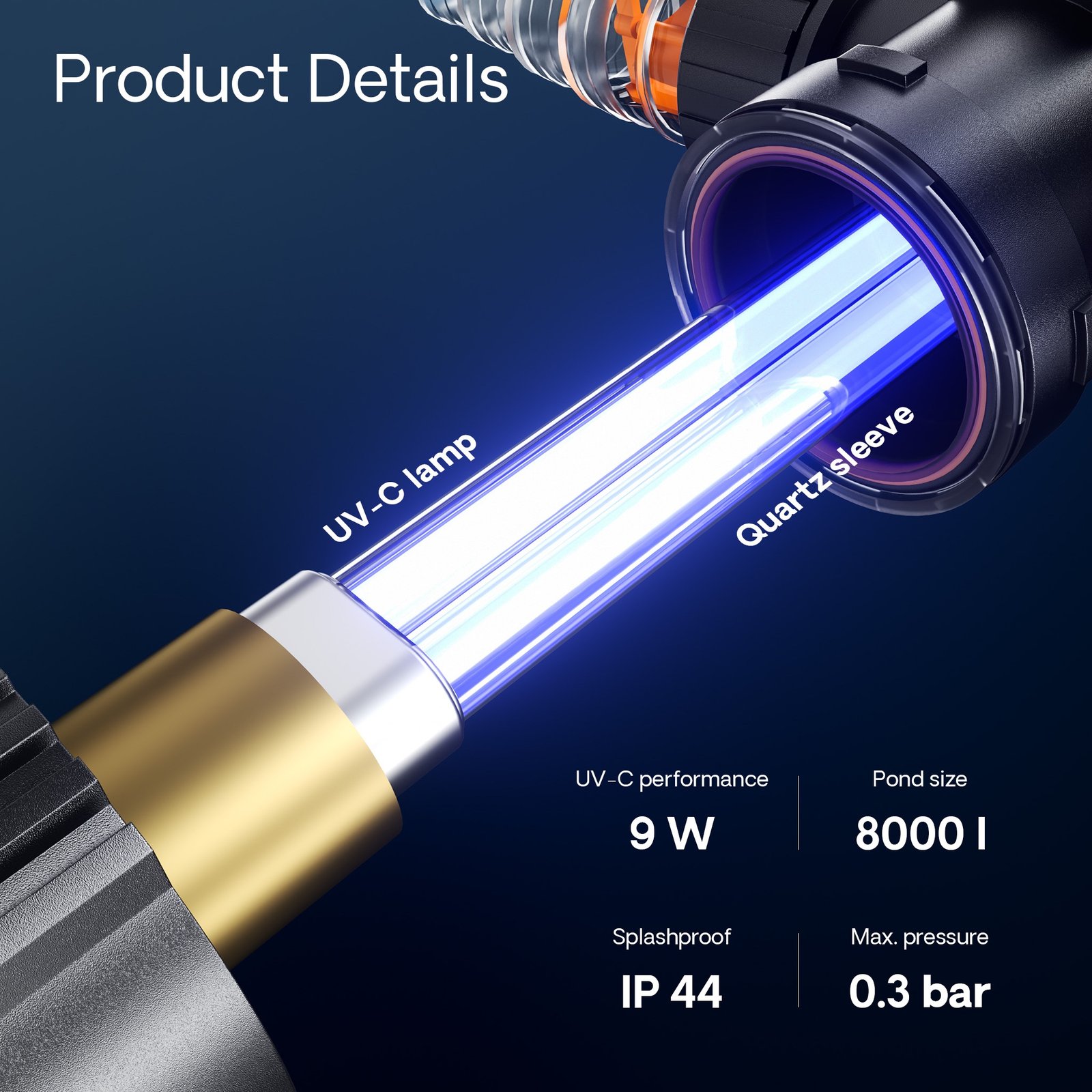 Sunsun CUV 209 UVC Sterilizer 9 w Lamp - Image 5