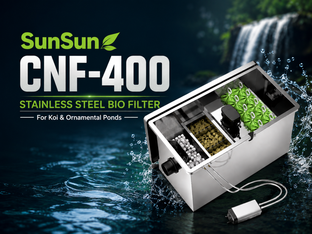 SunSun CNF-400 stainless steel bio filter for koi and ornamental ponds