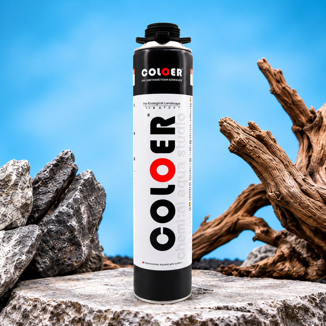 Aquarium Landscape Aquascape COLOER Polyurethane Foam Adhesives for Aquarium and Ecological Landscape (900 Ml Grey) (Spray Foam) - Image 7