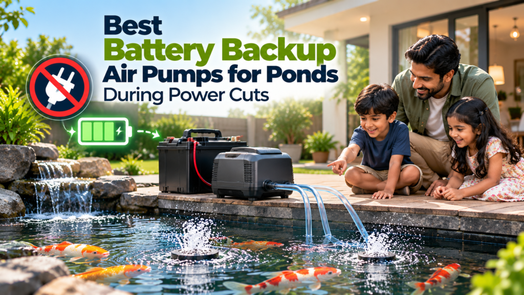 pond air pump with battery backup