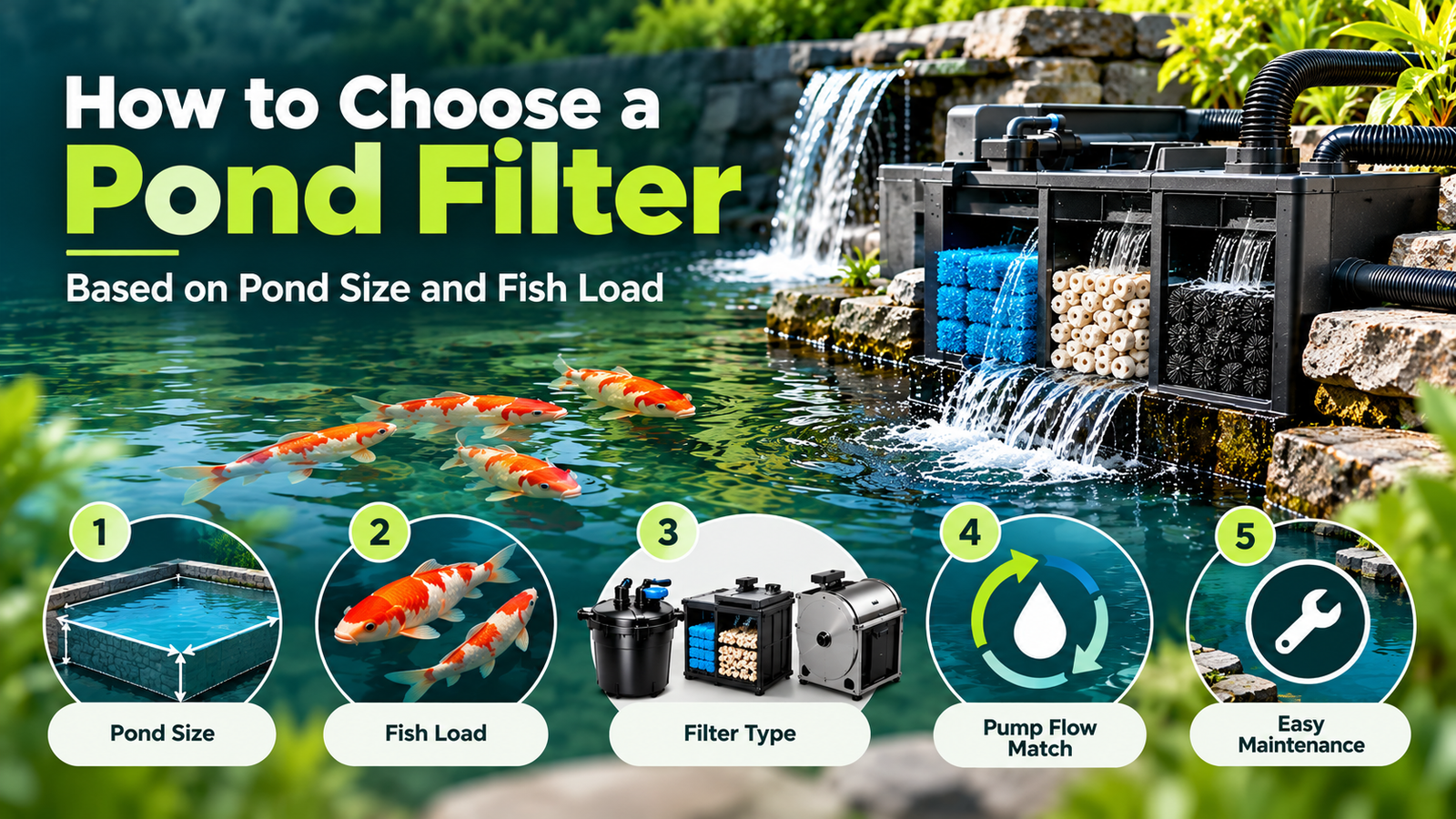 pond filter for fish pond