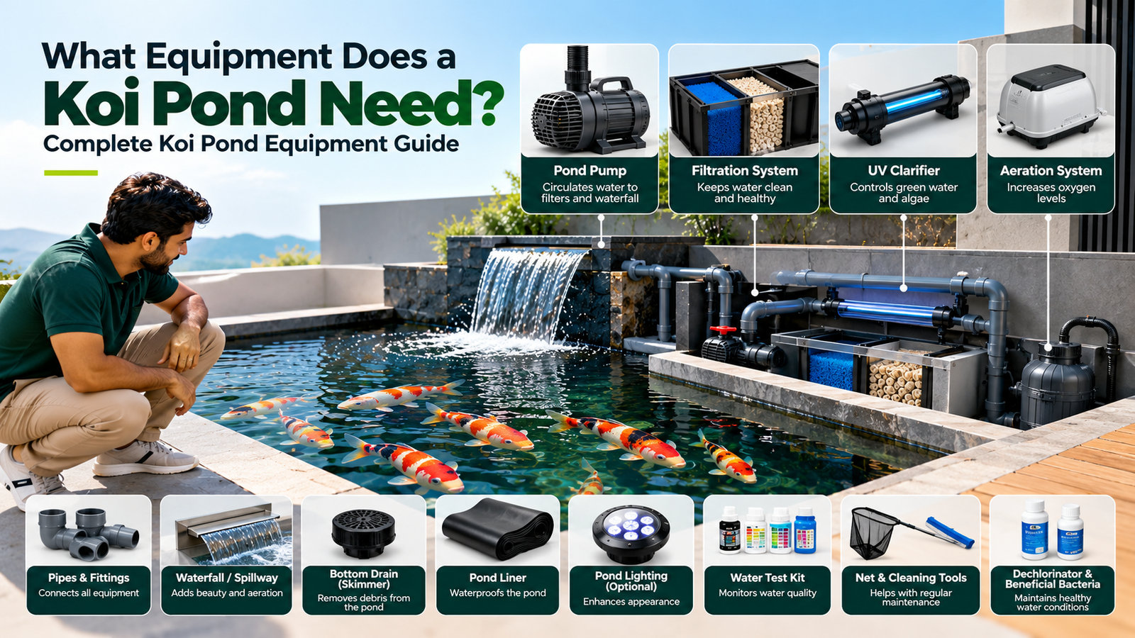 koi pond equipment